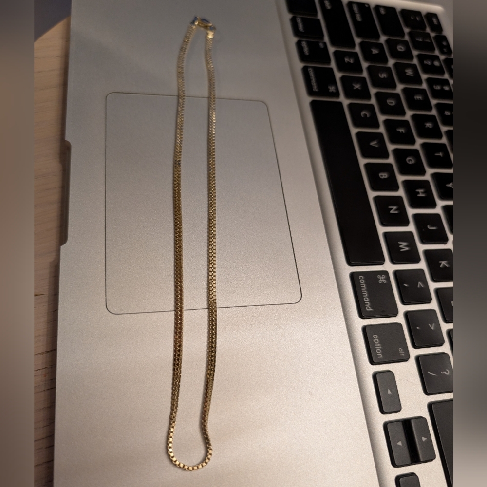 18k gold plated double box chain
